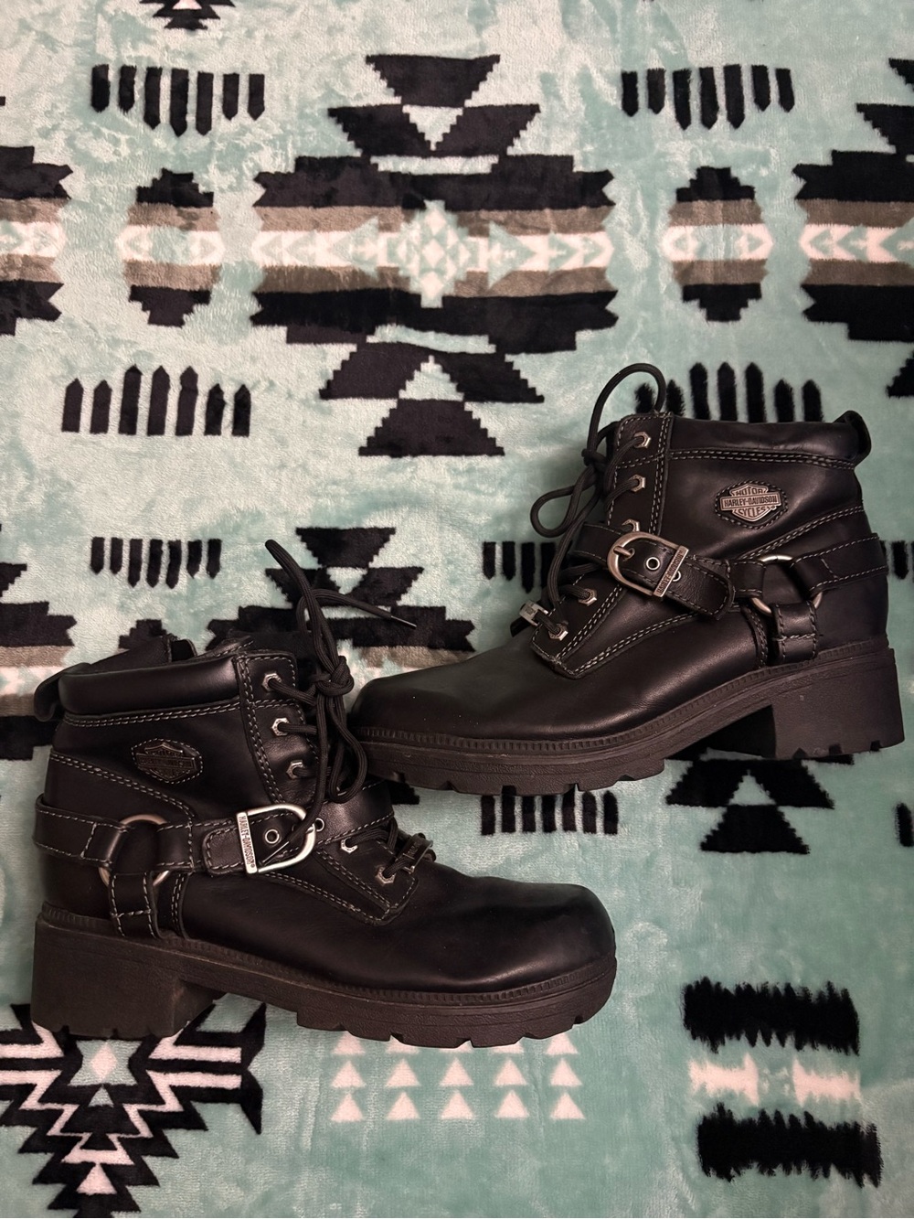 Harley Davidson Women's Tegan Lace Up Motorcycle Boots